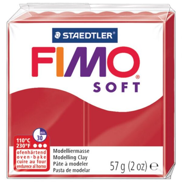 MASA ZA MODELIRANJE   57G FIMO SOFT STAEDTLER 8020-2P CRVENA