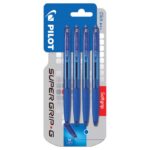 OLOVKA KEMIJSKA SUPER GRIP G RETRACTABLE PK4 PILOT PLAVA BLISTER
