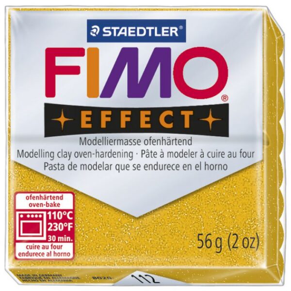 MASA ZA MODELIRANJE   57G FIMO EFFECT STAEDTLER 8020-112 GLITTER ZLATNA (NOVA Š.000052497) * DO ISTEKA ZALIHA