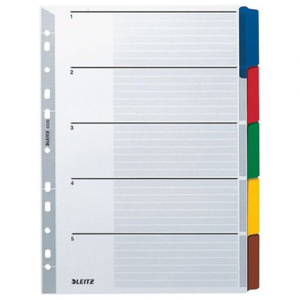 PREGRADA KARTONSKA A4 KOLOR  5L LEITZ 4320