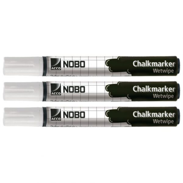 MARKER-KREDA ZA STAKLO 4 MM PK3 NOBO 34438398 BIJELI