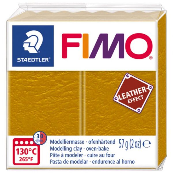 MASA ZA MODELIRANJE   57G FIMO EFFECT LEATHER-EFFECT STAEDTLER 8010-179 OKER * DO ISTEKA ZALIHA