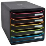 KUTIJA S  5 LADICA (RUB SORT BOJE) EXACOMPTA 309914D CRNA