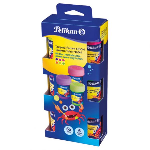 BOJA TEMPERA 20ML U ČAŠI 6BOJA NEON 740N PELIKAN 809382 BLISTER * DO ISTEKA ZALIHA