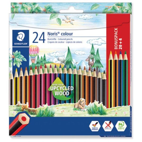 BOJE DRVENE  24BOJE (20 PLUS 4 BOJE GRATIS) NORIS COLOUR STAEDTLER 185 C24P BLISTER