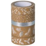 TRAKA DECO LJEPLJIVA NATUR S UZORKOM PK5 HEYDA 20-35845 28 SREBRNO BIJELA * DO ISTEKA ZALIHA