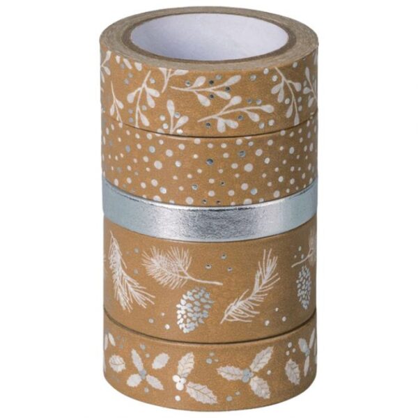 TRAKA DECO LJEPLJIVA NATUR S UZORKOM PK5 HEYDA 20-35845 28 SREBRNO BIJELA * DO ISTEKA ZALIHA