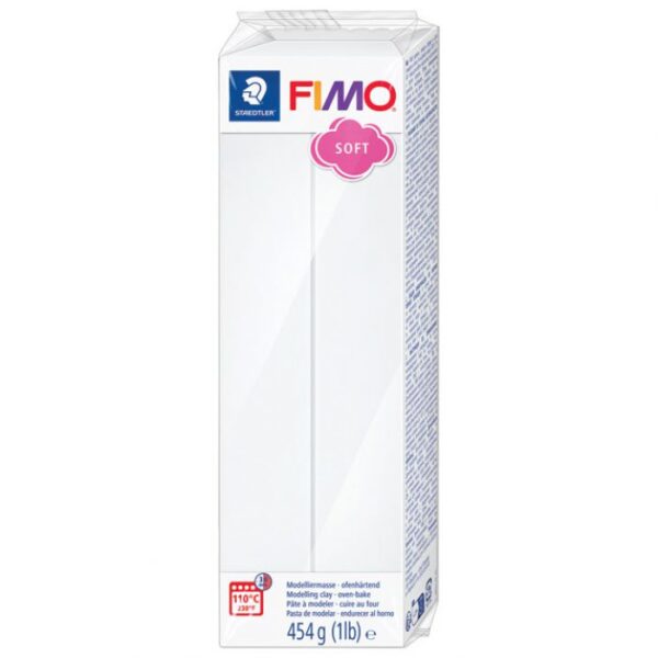 MASA ZA MODELIRANJE  454G FIMO SOFT STAEDTLER 8021-0 BIJELA