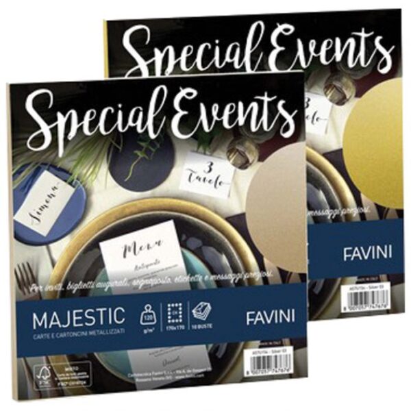 KUVERTE SPECIAL EVENTS 17X17 CM 120G PK10 FAVINI ZLATNE