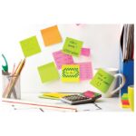 BLOK SAMOLJEPLJIV  75X75 MM KARO 80L GLOBAL NOTES 5654-34-K NEON-ŽUTI - Image 3