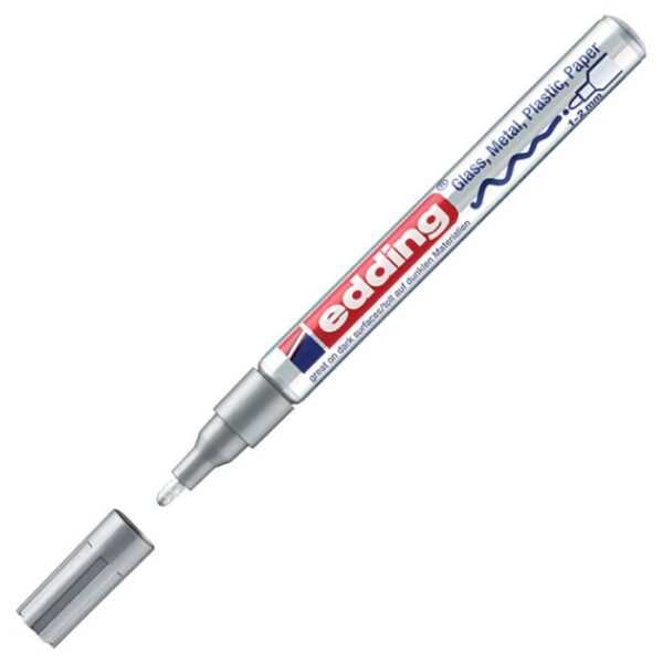 MARKER PERMANENTNI SJAJNI LAKIRAJUĆI 1-2 MM EDDING 751 SREBRNI