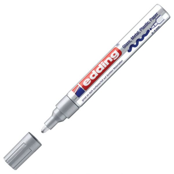 MARKER PERMANENTNI SJAJNI LAKIRAJUĆI 2-4 MM EDDING 750 SREBRNI