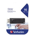 MEMORIJA USB 16GB 2.0 STORE&APOS;N&APOS;GO SLIDER VERBATIM 98696 CRNI BLISTER