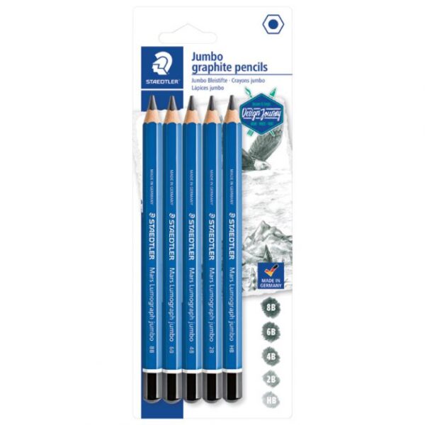 OLOVKA GRAFITNA PK5 MARS LUMOGRAPH JUMBO DESIGN JOURNEY STAEDTLER 100J-S BK5 BLISTER * DO ISTEKA ZALIHA