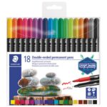 MARKER PERMANENTNI OBOSTRANI 18BOJA DESIGN JOURNEY STAEDTLER 3187 TB18 BLISTER