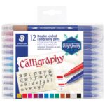 FLOMASTER 12BOJA OBOSTRANI S 2 VRHA ZA KALIGRAFIJU DESIGN JOURNEY STAEDTLER 3005 TB12 BLISTER