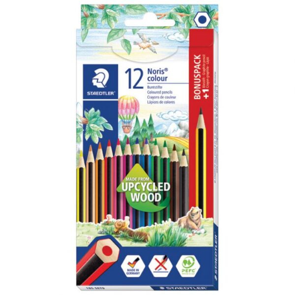 BOJE DRVENE  12BOJA NORIS COLOUR PLUS OLOVKA GRAFITNA HB GRATIS STAEDTLER 185 SET9 BLISTER