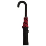 KIŠOBRAN AUTOMATIK S GUMIRANOM RUČKOM H-1001 KUMULUS CRNO/CRVENI - Image 2