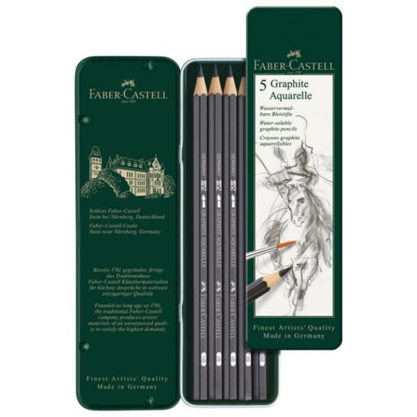 OLOVKA GRAFITNA PK5 U METALNOJ KUTIJI AQUARELLE FABER-CASTELL 117805