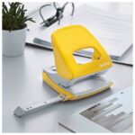 BUŠAČ 2 RUPE DO  30 LISTOVA WOW LEITZ 50081216 METALIK ŽUTI BLISTER - Image 2