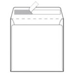 KUVERTE 17,6X17,6 CM BB STRIP PK100 LIPA MILL