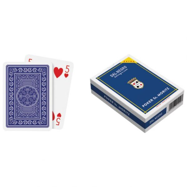 KARTE IGRAĆE ZA POKER ST.MORITZ EXTRA - DAL NEGRO PLAVE