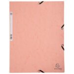 FASCIKL KLAPA S GUMICOM KARTON A4 AQUAREL EXACOMPTA 55527E PASTELNO KORALJNA