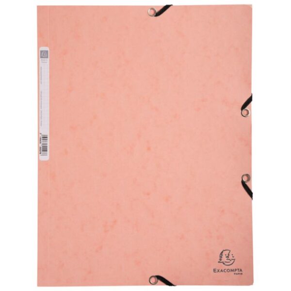 FASCIKL KLAPA S GUMICOM KARTON A4 AQUAREL EXACOMPTA 55527E PASTELNO KORALJNA