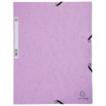 FASCIKL KLAPA S GUMICOM KARTON A4 AQUAREL EXACOMPTA 55535E PASTELNO LJUBIČASTA