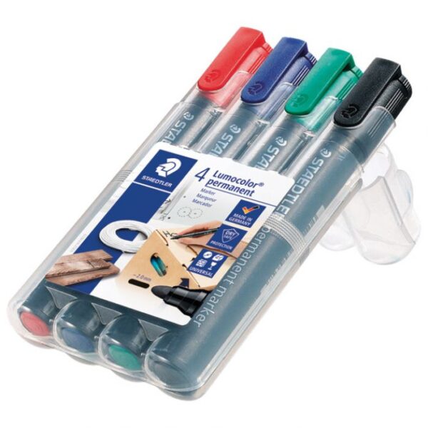 MARKER PERMANENTNI 2 MM PK4 LUMOCOLOR STAEDTLER 352 WP4