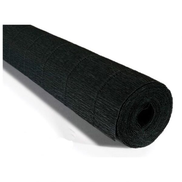 PAPIR KREP 180G 50X250 CM CARTOTECNICA ROSSI 602 CRNI