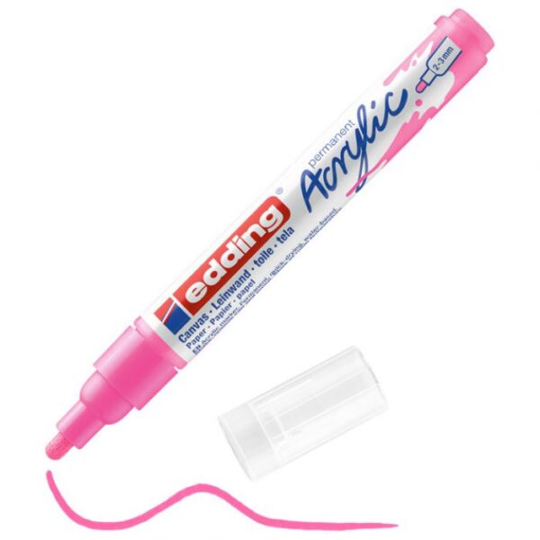 MARKER AKRILNI 2-3 MM EDDING 5100069 FLUO ROZI