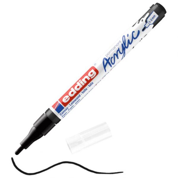 MARKER AKRILNI 1-2 MM EDDING 5300901 CRNI