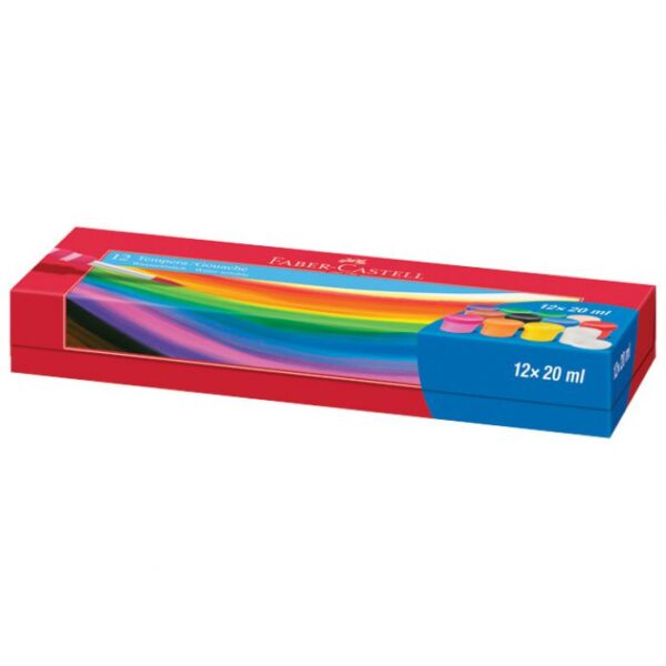 BOJA TEMPERA 20ML U ČAŠI 12BOJA FABER-CASTELL 121050