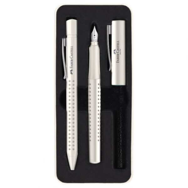 GARNITURA OLOVKA KEMIJSKA PLUS NALIVPERO GRIP 2010 HARMONY U MET.KUTIJI FABER CASTELL 201527 BIJELA