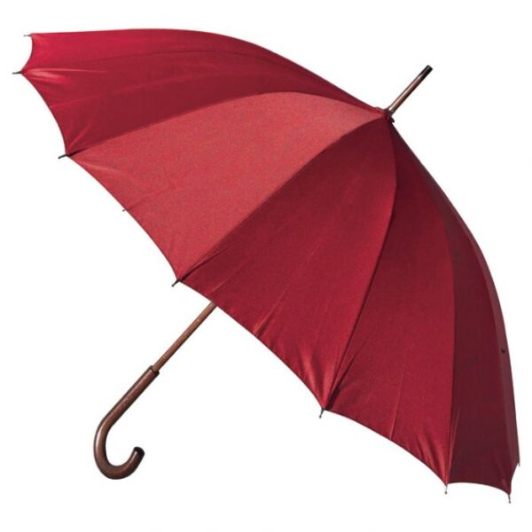 KIŠOBRAN AUTOMATIK S DRVENOM RUČKOM 16PANELA H-1002 STRATUS XXL CRVENI