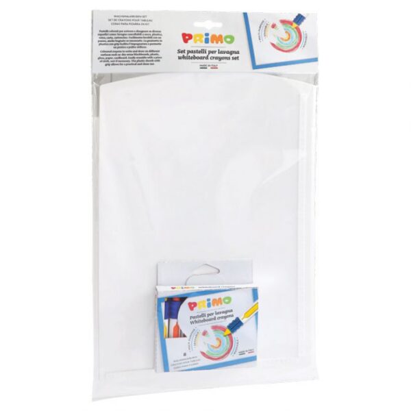 PLOČA PP PIŠI-BRIŠI 24X31CM PLUS BOJE VOŠTANE 8BOJA PRIMO 1302WSET BLISTER