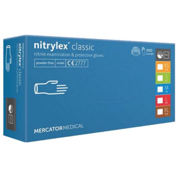 PRIBOR ZA ČIŠĆENJE-RUKAVICE NITRIL-BEZ PUDERA NITRYLEX CLASSIC PK100 PLAVE XL