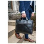 TORBA POSLOVNA ZA NOTEBOOK 15,6&QUOT; KOŽNA EXACTIVE EXACOMPTA 17437E CRNA - Image 3