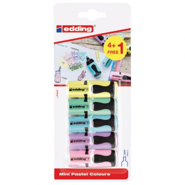 SIGNIR MINI 1-3 MM EDDING 7/5BOJA PASTEL BLISTER (4 PLUS 1 GRATIS)