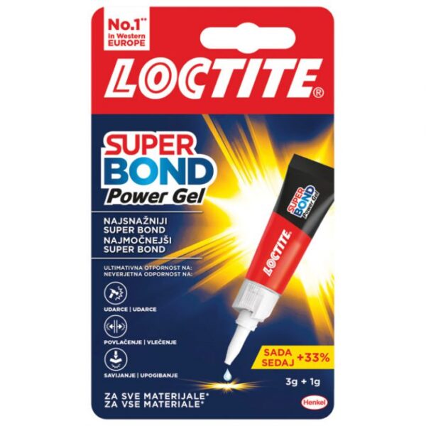 LJEPILO TRENUTAČNO  4G LOCTITE SUPER BOND POWER GEL HENKEL 2955206 BLISTER