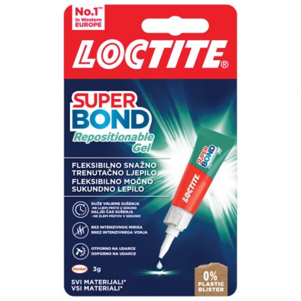 LJEPILO TRENUTAČNO  3G LOCTITE SUPER BOND PURE GEL  HENKEL 2943109 BLISTER