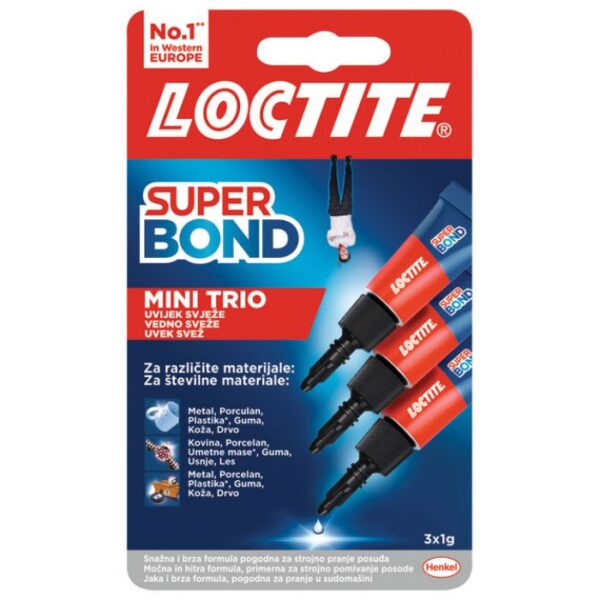 LJEPILO TRENUTAČNO  1G PK3 LOCTITE SUPER BOND MINI TRIO HENKEL 2733331 BLISTER