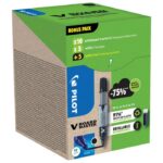 SET MARKER ZA BIJELU PLOČU 2,3 MM V BOARD MASTER BEGREEN PK10 PILOT  PLUS  REFILI (5 PLUS 5 GRATIS) CRNI