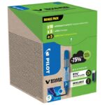 SET MARKER ZA BIJELU PLOČU 2,3 MM V BOARD MASTER BEGREEN PK10 PILOT  PLUS  REFILI (5 PLUS 5 GRATIS) PLAVI