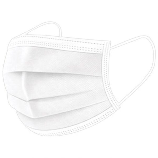 MASKA ZA LICE ZAŠTITNA JEDNOKRATNA (ZA GRAĐANSTVO) 3-SLOJNA PK50 BIJELA