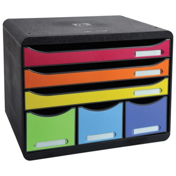 KUTIJA S  6 LADICA (3 A4 PLUS 3 A6) IDERAMA EXACOMPTA 306798D CRNA/SORTIRANO