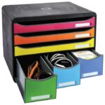 KUTIJA S  6 LADICA (3 A4 PLUS 3 A6) IDERAMA EXACOMPTA 306798D CRNA/SORTIRANO - Image 2