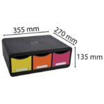 KUTIJA S  3 LADICE A6 (RUB SORT BOJE) IDERAMA EXACOMPTA 318798D CRNA/SORTIRANO - Image 3