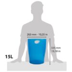 KOŠ ZA SMEĆE PP 15L ECOBIN EXACOMPTA 45360D PROZIRNO PLAVI - Image 2